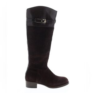 Tory Burch Women's Dark Brown Suede Riding Boots